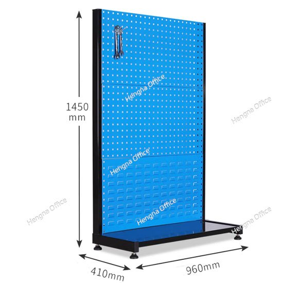 Blue 3 – Tier Single – Sided Material Rack for  Hardware Workshop