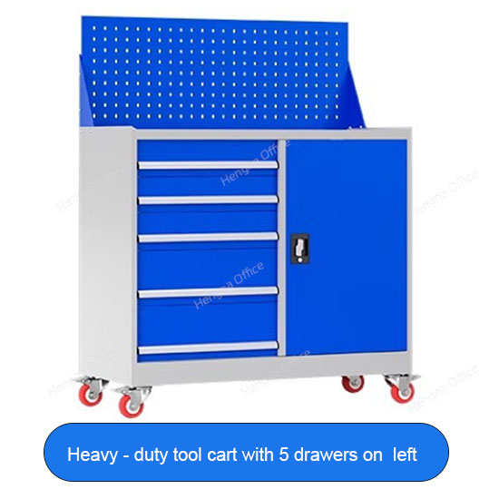 5 – Drawer Left Tool Cart for Workshop/Repair Shop Mobility 0.6mm Steel