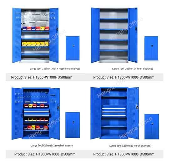 Lockable Metal Tool Storage Cabinet with Drawers – Durable Cold Rolled Steel Organizer